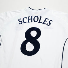 Load image into Gallery viewer, 2001/03 Scholes #8 England Vintage Umbro Home Football Shirt (XL) Brazil 2002 WC10
