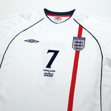 Load image into Gallery viewer, 2001/03 BECKHAM #7 England Vintage Umbro Home Greece Football Shirt (L)2
