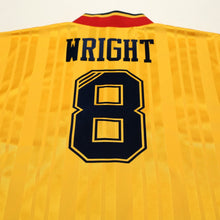 Load image into Gallery viewer, 1993/94 Wright #8 Arsenal Retro adidas Equipment Away Football Shirt (S/M)11
