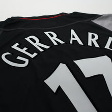 Load image into Gallery viewer, 2002/04 Gerrard #17 Liverpool Vintage Reebok Away Football Shirt (L)11
