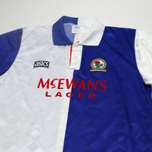 Load image into Gallery viewer, 1992/94 Shearer #9 Blackburn Rovers Vintage Asics Home Football Shirt (L/XL)
