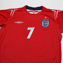 Load image into Gallery viewer, 2004/06 Beckham #7 England Vintage Umbro LS Away Football Shirt (S) EURO 20042
