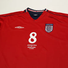 Load image into Gallery viewer, 2002/04 Scholes #8 England Vintage Umbro Away Football Shirt (XXL) Argentina WC2
