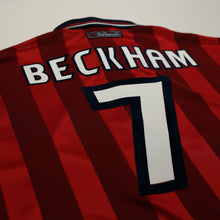 Load image into Gallery viewer, 1997/99 Beckham #7 England Vintage Umbro Away Football Shirt (XL) WC 199813
