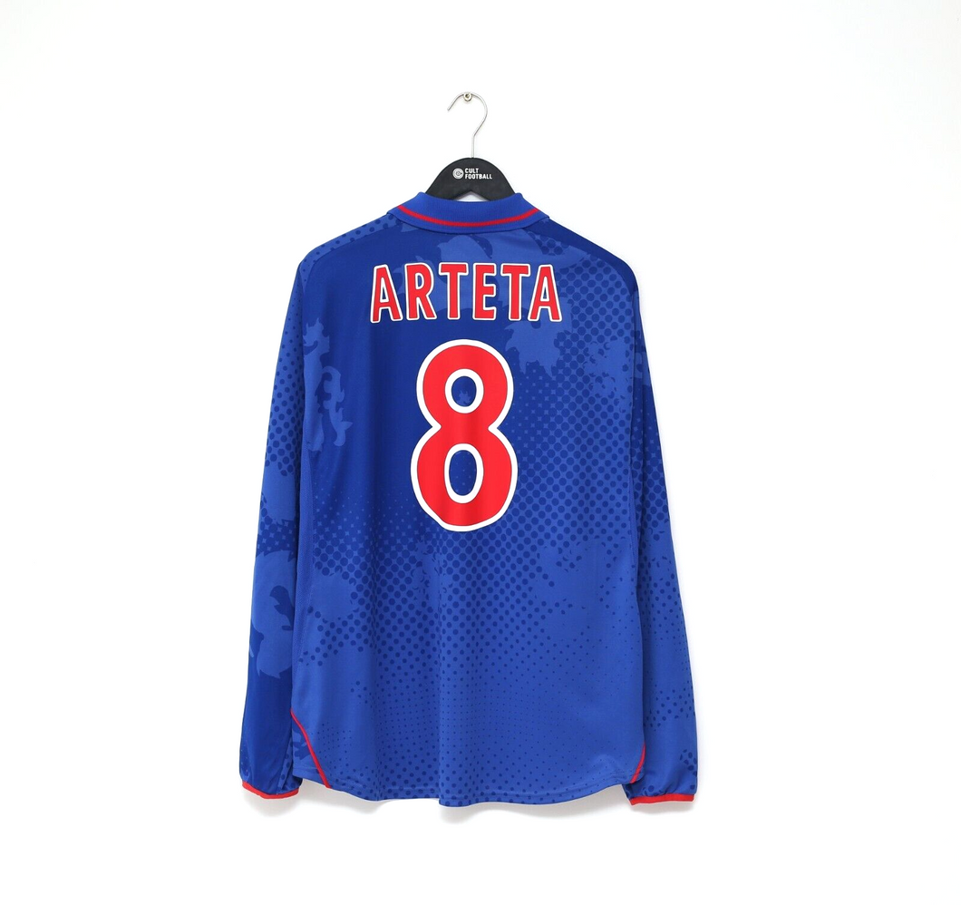 2002/03 ARTETA #8 Rangers Diadora CIS Cup Final Long Sleeve Football Shirt (XL)