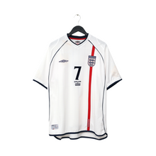 Load image into Gallery viewer, 2001/03 Beckham #7 England Vintage Umbro Home Greece Football Shirt (XL)0
