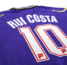 Load image into Gallery viewer, 1997/98 RUI COSTA #10 Fiorentina Vintage FILA Home Football Shirt (L) Nintendo
