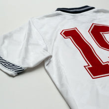 Load image into Gallery viewer, 1990/92 Gascoigne #19 England Retro Umbro Home Football Shirt (S) Italia 9011
