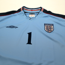 Load image into Gallery viewer, 2002/03 Seaman #1 England Vintage Umbro GK Football Shirt (XL) 2002 WC3
