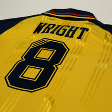 Load image into Gallery viewer, 2019/20 Wright #8 Arsenal Retro adidas Icon Long Sleeve Away Football Shirt (M)9
