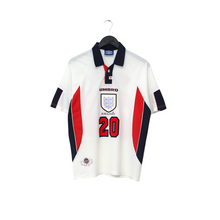Load image into Gallery viewer, 1997/99 Owen #20 England Vintage Umbro Home Football Shirt (M) WC 19981
