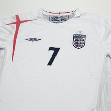 Load image into Gallery viewer, 2005/07 Beckham #7 England Vintage Umbro Home Football Shirt (XL) World Cup 2006
