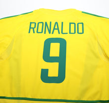 Load image into Gallery viewer, 2002/04 RONALDO #9 Brazil Vintage Nike WC 2002 Home Football Shirt (L)
