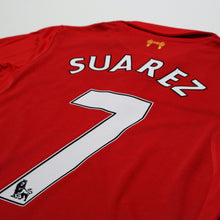 Load image into Gallery viewer, 2012/13 Suarez #7 Liverpool Vintage Warrior Home Football Shirt (S)8
