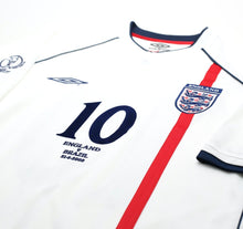 Load image into Gallery viewer, 2001/03 OWEN #10 England Vintage Umbro Home Football Shirt (XL) WC 2002 BRAZIL
