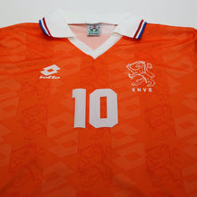Load image into Gallery viewer, 1994 Bergkamp #10 Holland Vintage Lotto Home Football Shirt (M) Netherlands3
