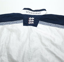 Load image into Gallery viewer, 1990/92 ENGLAND Vintage Umbro Football Track Top Shell Jacket (XL) Italia 90
