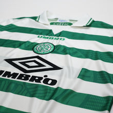 Load image into Gallery viewer, 1997/99 Larsson #7 Celtic Vintage Umbro Home Football Shirt (XL)4
