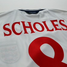 Load image into Gallery viewer, 1999/01 Scholes #8 England Vintage Umbro Home Football Shirt (L) Euro 200012
