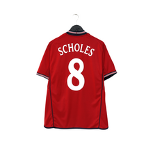 Load image into Gallery viewer, 2002/04 Scholes #8 England Vintage Umbro Away Football Shirt (L) Argentina WC1
