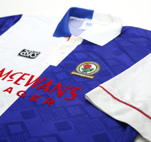 Load image into Gallery viewer, 1992/94 SHEARER #9 Blackburn Rovers Vintage Asics Home Football Shirt (XL)

