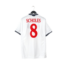 Load image into Gallery viewer, 1999/01 Scholes #8 England Vintage Umbro Home Football Shirt (L) Euro 20000
