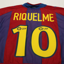 Load image into Gallery viewer, 2002/03 Riquelme #10 Barcelona Vintage Nike Home Football Shirt (M) Player Spec10

