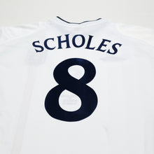 Load image into Gallery viewer, 2001/03 Scholes #8 England Vintage Umbro Home Football Shirt (XL) Brazil 2002 WC11
