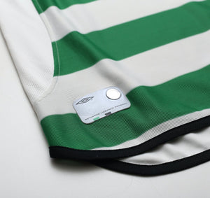 2001/03 LARSSON #7 Celtic Umbro European Home Football Shirt (L)