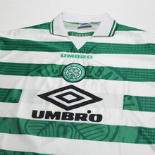 Load image into Gallery viewer, 1997/99 Larsson #7 Celtic Vintage Umbro Home Football Shirt (XL)2
