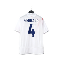 Load image into Gallery viewer, 2005/07 Gerrard #4 England Vintage Umbro Home Football Shirt (L) WC 20060

