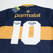 Load image into Gallery viewer, 1995/96 Maradona #10 Boca Juniors Olan Reissue Parmalat SS Shirt 44 (XL) BNWT9
