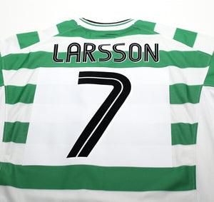 2001/03 LARSSON #7 Celtic Umbro European Home Football Shirt (L)