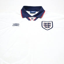 Load image into Gallery viewer, 1993/95 England Vintage Umbro Home Football Shirt (XL)3

