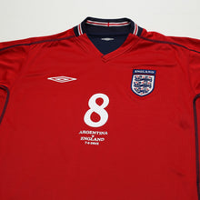 Load image into Gallery viewer, 2002/04 Scholes #8 England Vintage Umbro Away Football Shirt (M) Argentina WC2

