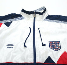 Load image into Gallery viewer, 1990/92 ENGLAND Vintage Umbro Football Track Top Shell Jacket (XL) Italia 90
