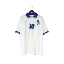 Load image into Gallery viewer, 1994 Baggio #10 Italy Vintage Diadora Away Football Shirt (XXL) USA 941
