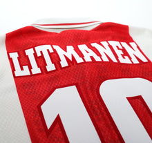 Load image into Gallery viewer, 1998/99 LITMANEN #10 Ajax Vintage Umbro Home Football Shirt (M) Finland
