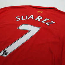 Load image into Gallery viewer, 2012/13 Suarez #7 Liverpool Vintage Warrior L/S Home Football Shirt (L)12
