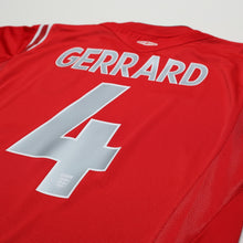 Load image into Gallery viewer, 2004/06 Gerrard #4 England Vintage Umbro Away Football Shirt (M) EURO 200410
