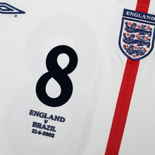 Load image into Gallery viewer, 2001/03 Scholes #8 England Vintage Umbro Home Football Shirt (XL) Brazil 2002 WC6
