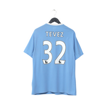 Load image into Gallery viewer, 2009/10 Tevez #32 Manchester City Vintage Umbro Home Football Shirt (L) 440
