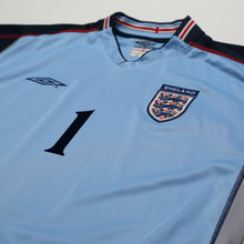 Load image into Gallery viewer, 2002/03 Seaman #1 England Vintage Umbro GK Football Shirt (L) 2002 WC4
