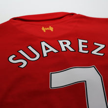 Load image into Gallery viewer, 2012/13 Suarez #7 Liverpool Vintage Warrior Home Football Shirt (L)11
