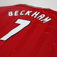 Load image into Gallery viewer, 1999 Beckham #7 Manchester United adidas Icons L/S Treble Football Shirt (L/XL)10
