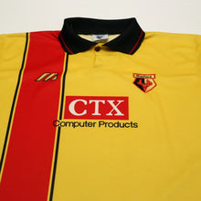 Load image into Gallery viewer, 1997/98 Watford Vintage Mizuno Home Football Shirt (M) 38/403
