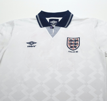 Load image into Gallery viewer, 1990/92 GASCOIGNE #19 England Retro Umbro Home Football Shirt (M) Italia 902
