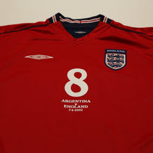 Load image into Gallery viewer, 2002/04 Scholes #8 England Vintage Umbro Away Football Shirt (L) Argentina WC3
