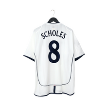 Load image into Gallery viewer, 2001/03 Scholes #8 England Vintage Umbro Home Football Shirt (XL) Brazil 2002 WC1
