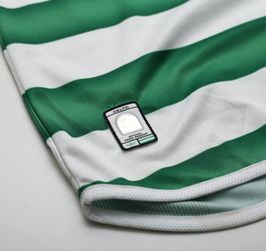 2003/04 LARSSON #7 Celtic Vintage Umbro European Home Football Shirt (L)